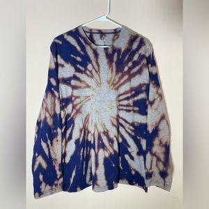 Retro Funky Tie-Dye Long Sleeve Shirt—Large